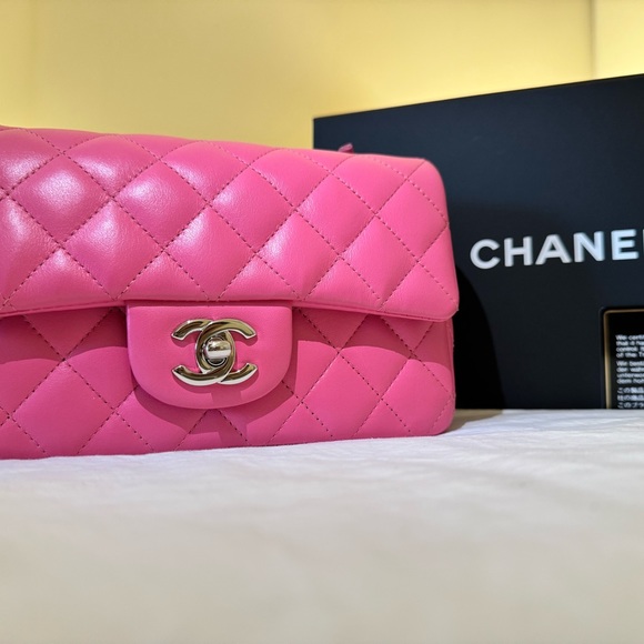 SOLD Chanel Rectangle Mini Pink - Picture 6 of 10